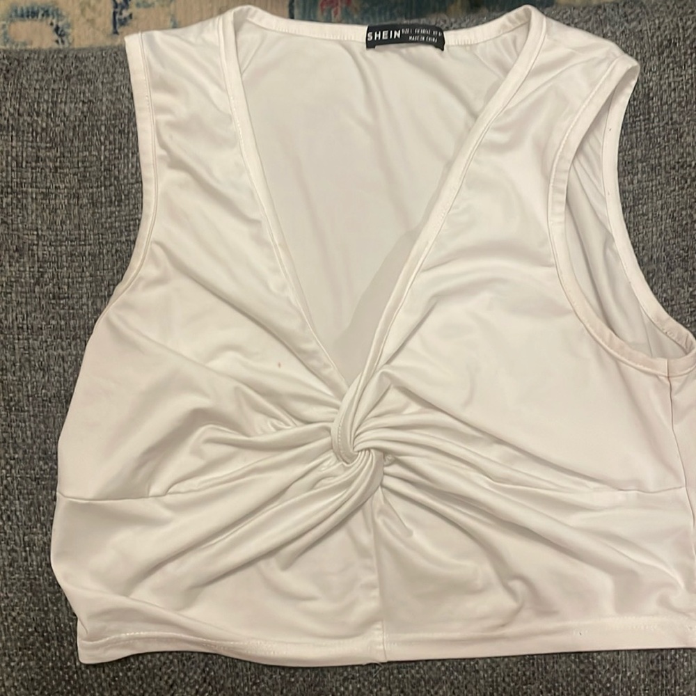 white crop top